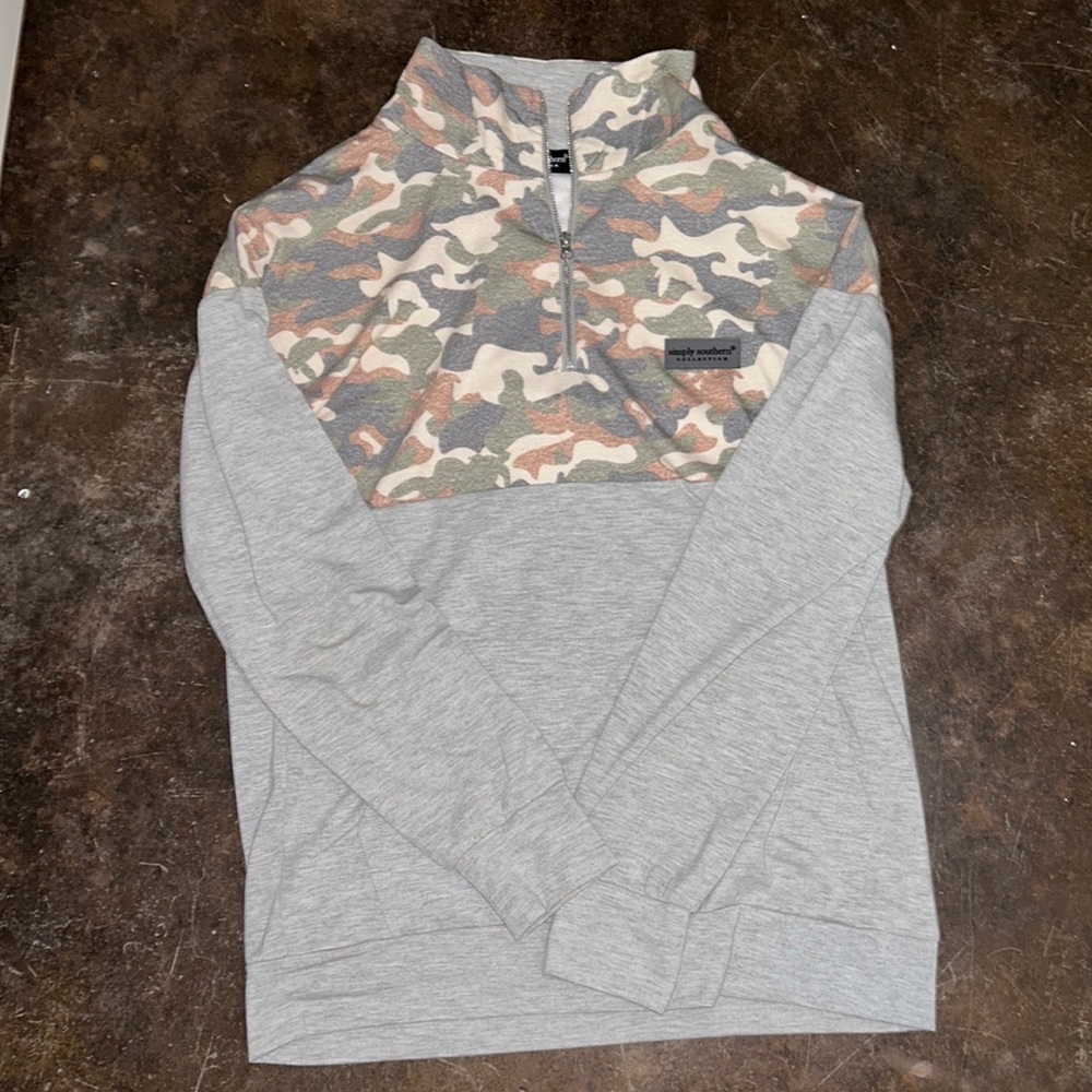 Camo simply southern half zip jacket.